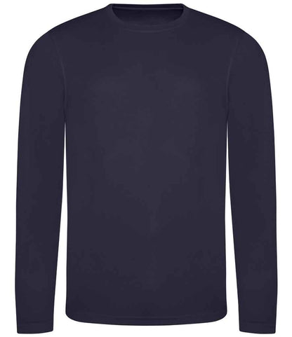Just Cool AWDis Cool Long Sleeve Wicking T-Shirt French Navy