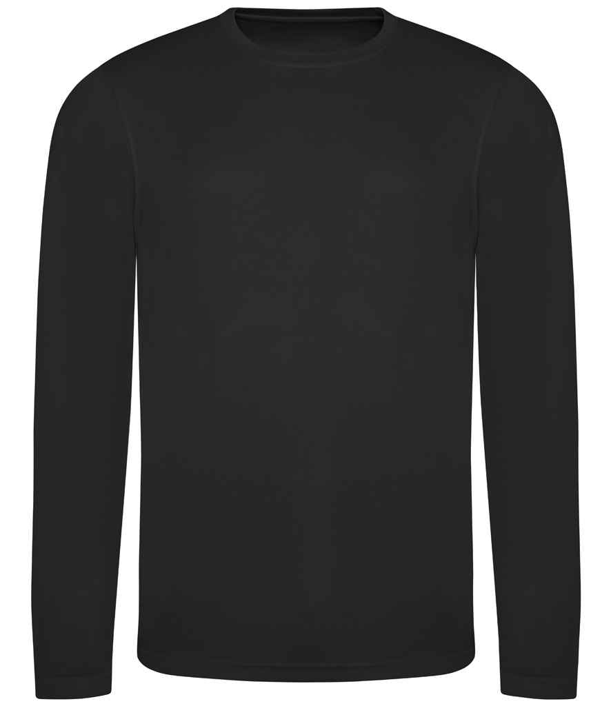Just Cool AWDis Cool Long Sleeve Wicking T-Shirt Jet Black