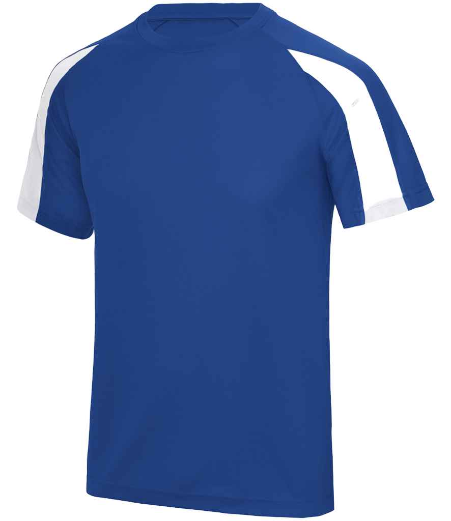 Just Cool AWDis Kids Cool Contrast T-Shirt Royal Blue/Arctic White