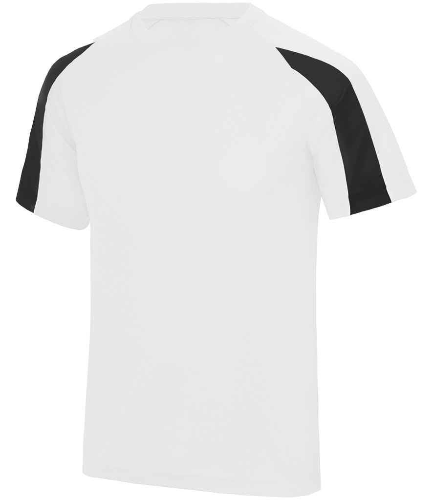 Just Cool AWDis Cool Contrast Wicking T-Shirt Arctic White/Jet Black