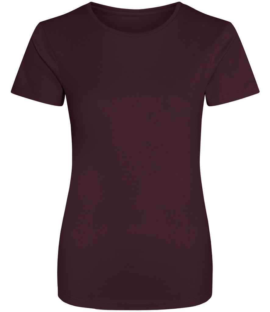 Just Cool AWDis Ladies Cool T-Shirt Burgundy