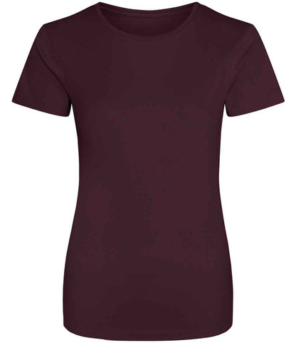 Just Cool AWDis Ladies Cool T-Shirt Burgundy