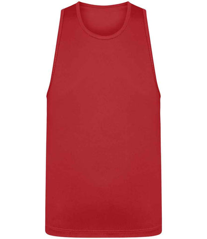 Just Cool AWDis Kids Cool Vest Fire Red