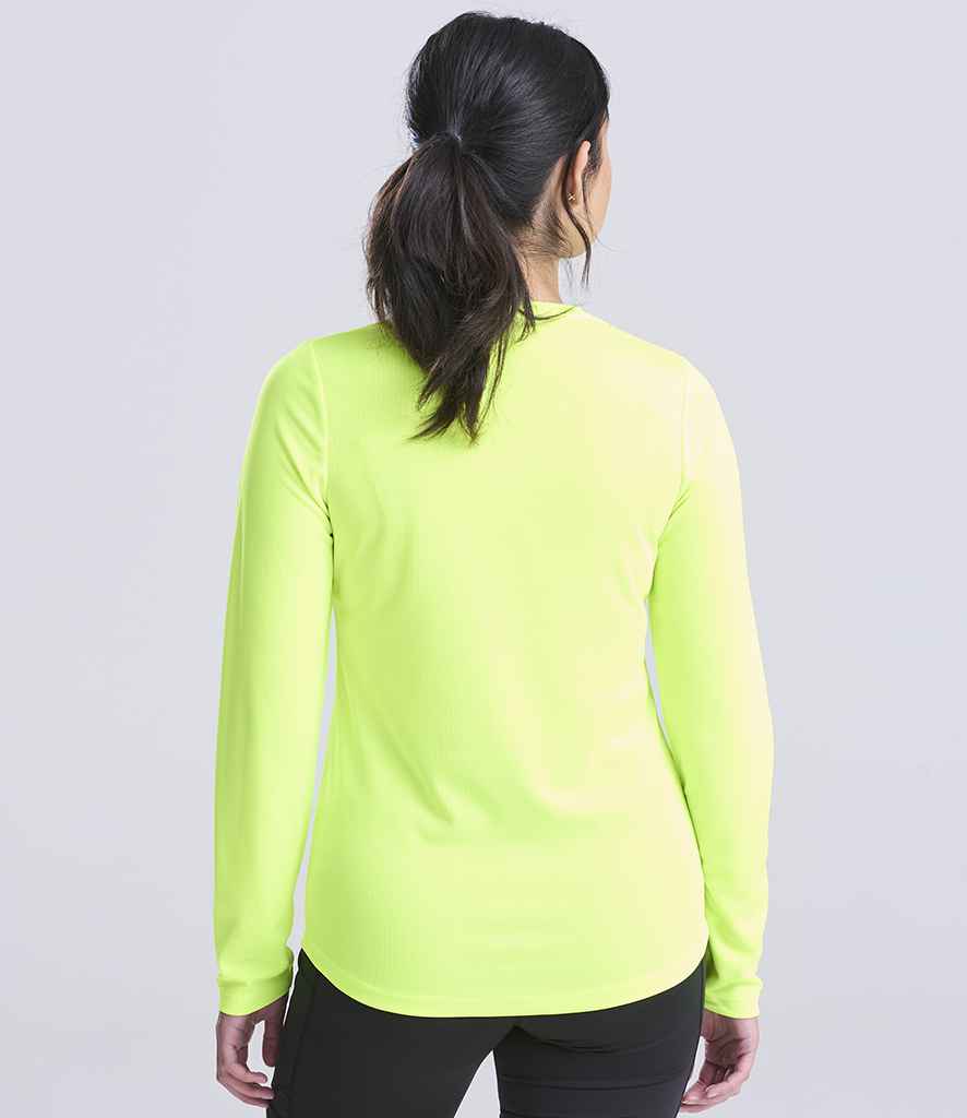 Just Cool AWDis Ladies Cool Long Sleeve T-Shirt Electric Yellow