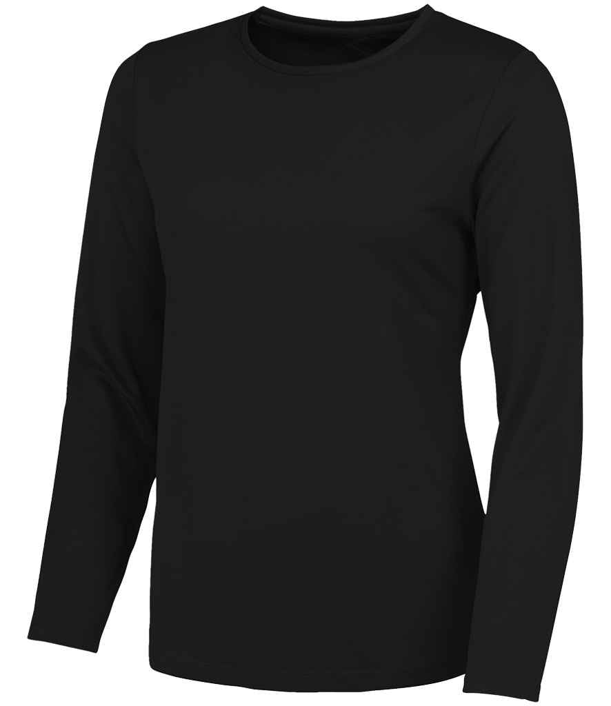 Just Cool AWDis Ladies Cool Long Sleeve T-Shirt Jet Black
