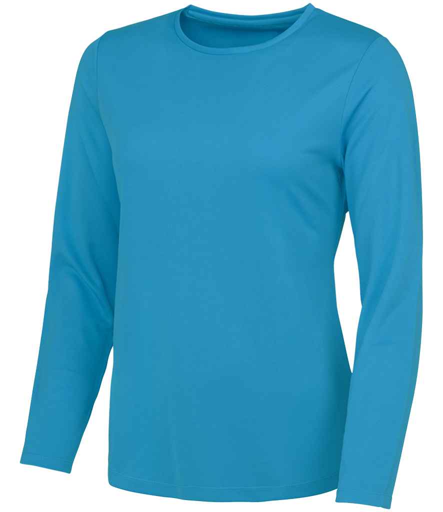 Just Cool AWDis Ladies Cool Long Sleeve T-Shirt Sapphire Blue
