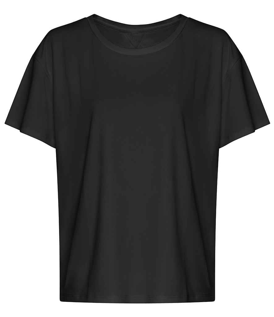 AWDis Ladies Cool Open Back T-Shirt in Jet Black