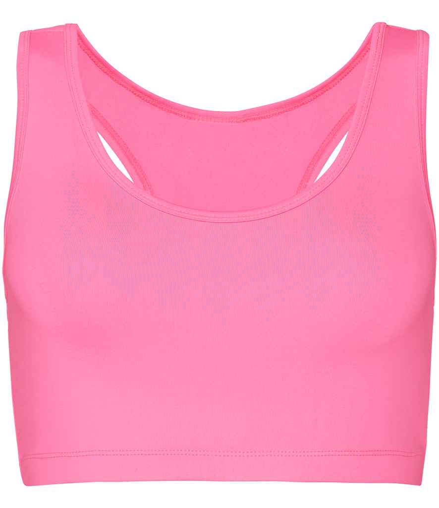 Just Cool AWDis Ladies Cool Sports Crop Top Electric Pink