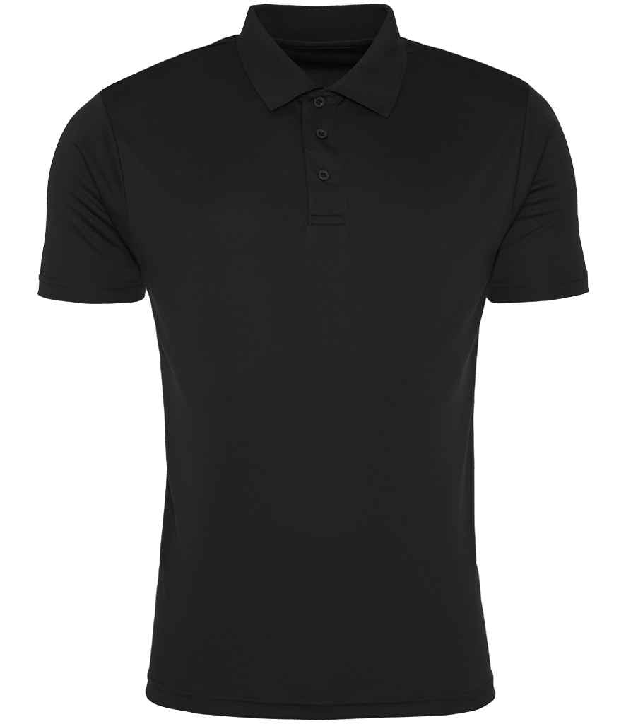 AWDis Cool Smooth Polo Shirt in Jet Black