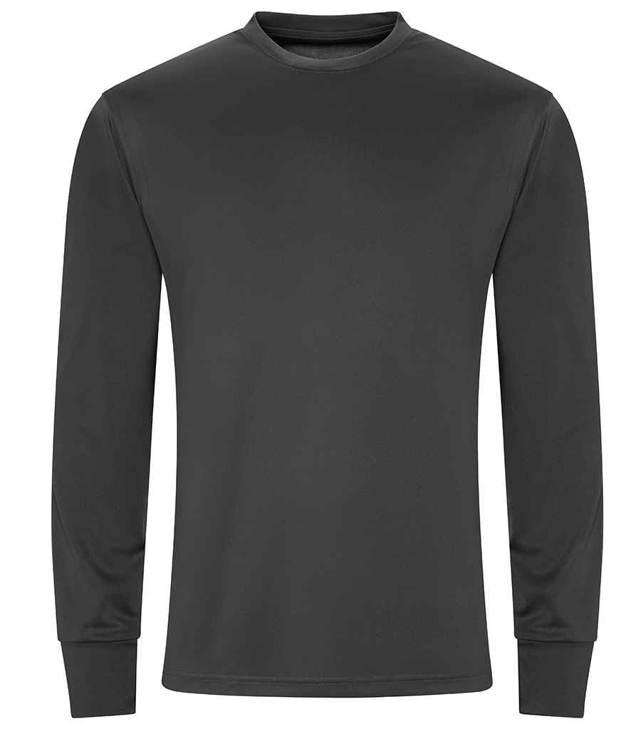 Just Cool AWDis Cool Long Sleeve Active T-Shirt Charcoal