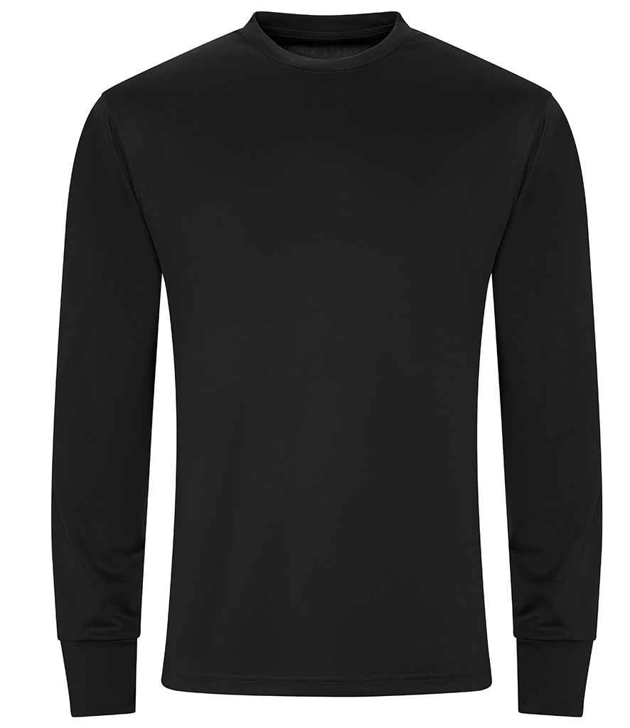 Just Cool AWDis Cool Long Sleeve Active T-Shirt Jet Black