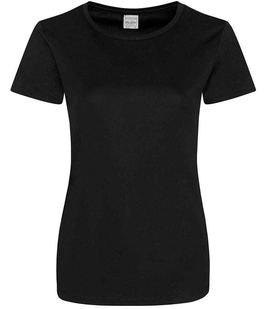 AWDis Ladies Cool Smooth T-Shirt in Jet Black