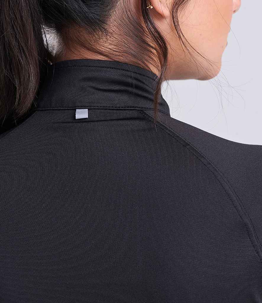 Just Cool AWDis Ladies Cool-Flex™ Half Zip Top Jet Black