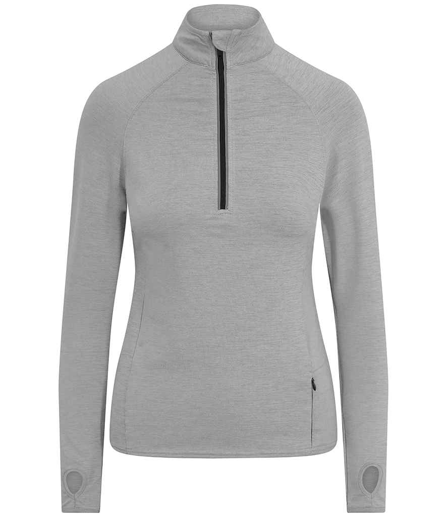 Just Cool AWDis Ladies Cool-Flex™ Half Zip Top Silver Grey