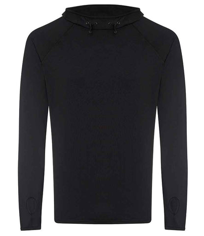 AWDis Cool Cowl Neck Top in Jet Black