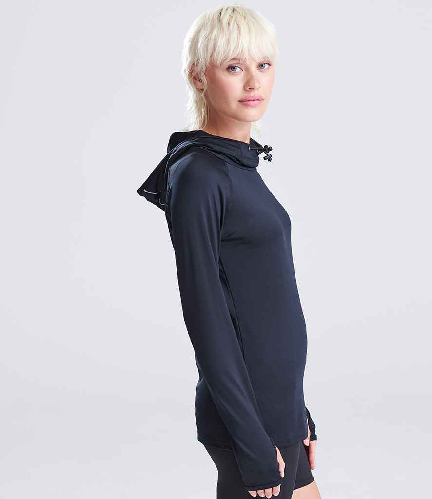 Just Cool AWDis Ladies Cool Cowl Neck Top Jet Black