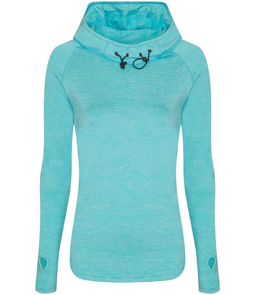 Just Cool AWDis Ladies Cool Cowl Neck Top Ocean Melange