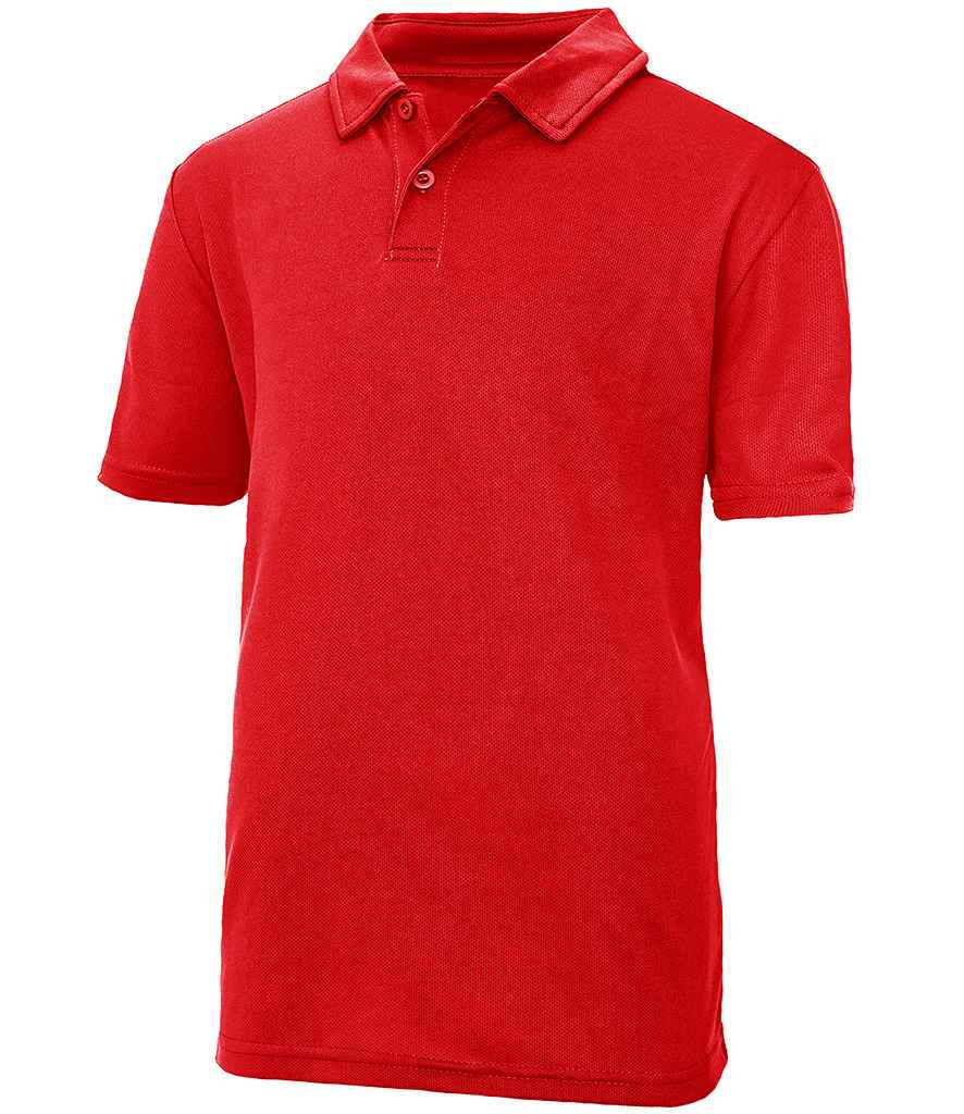 Just Cool AWDis Kids Cool Polo Shirt Fire Red