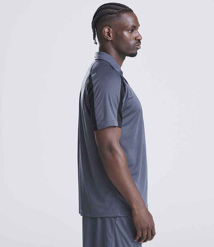 Just Cool AWDis Cool Contrast Polo Shirt Charcoal/Jet Black