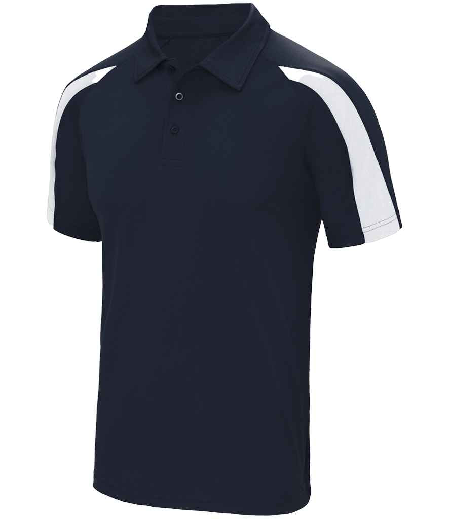 Just Cool AWDis Cool Contrast Polo Shirt French Navy/Arctic White