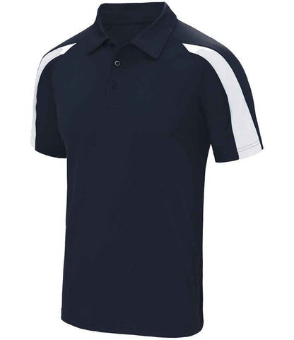 Just Cool AWDis Cool Contrast Polo Shirt French Navy/Arctic White