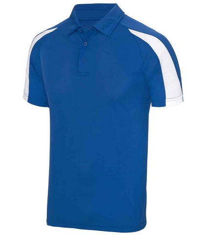 Just Cool AWDis Cool Contrast Polo Shirt Royal Blue/Arctic White