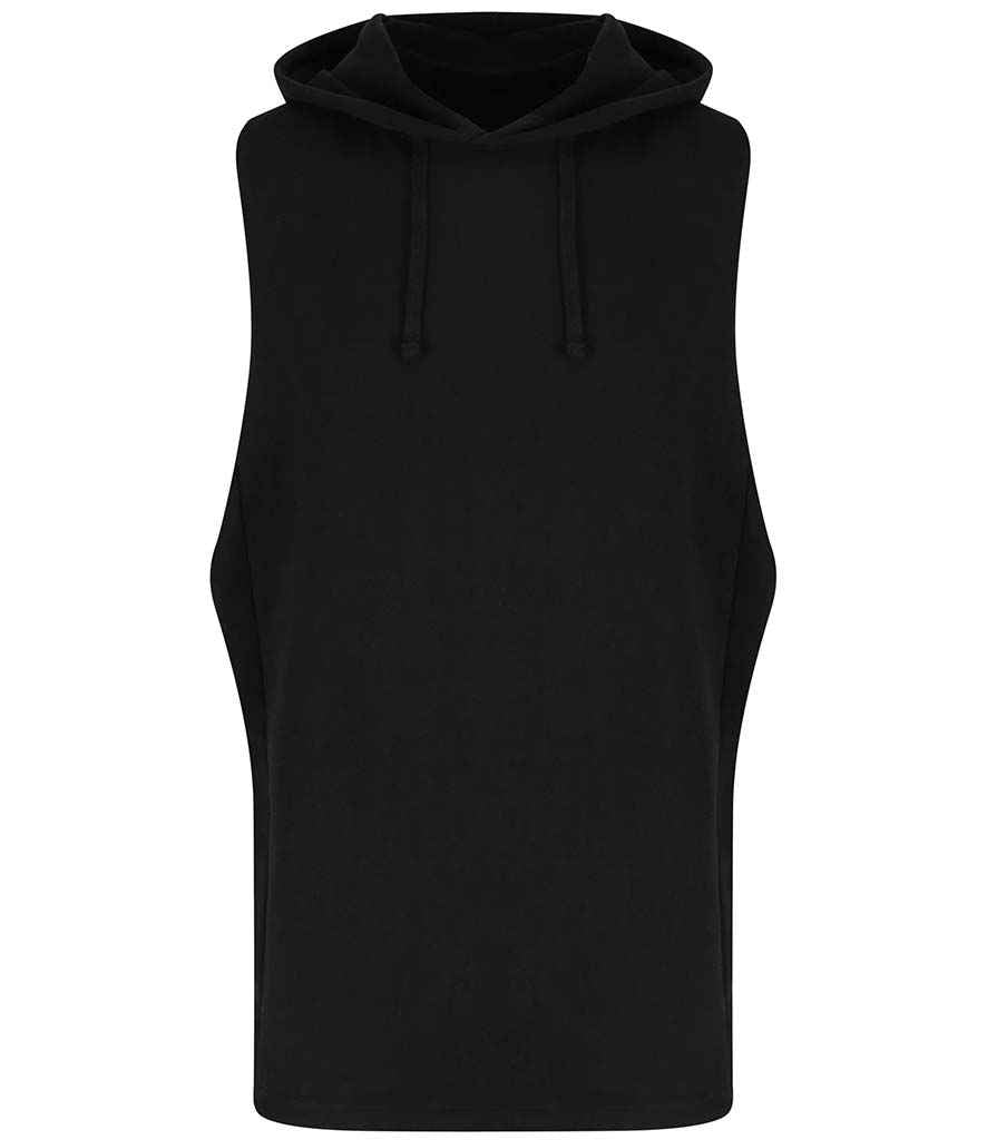 AWDis Cool Urban Sleeveless Muscle Hoodie in Jet Black