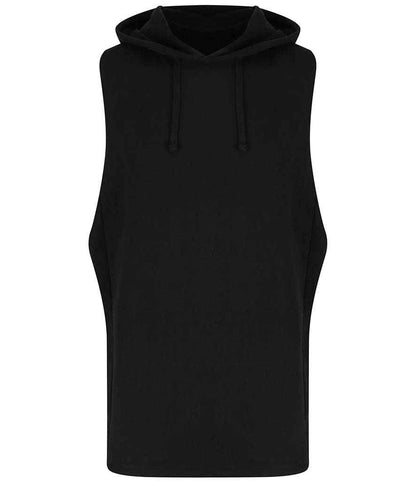 AWDis Cool Urban Sleeveless Muscle Hoodie in Jet Black
