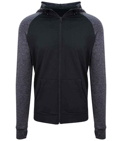 Just Cool AWDis Cool Contrast Zoodie Black/Black Slate Melange
