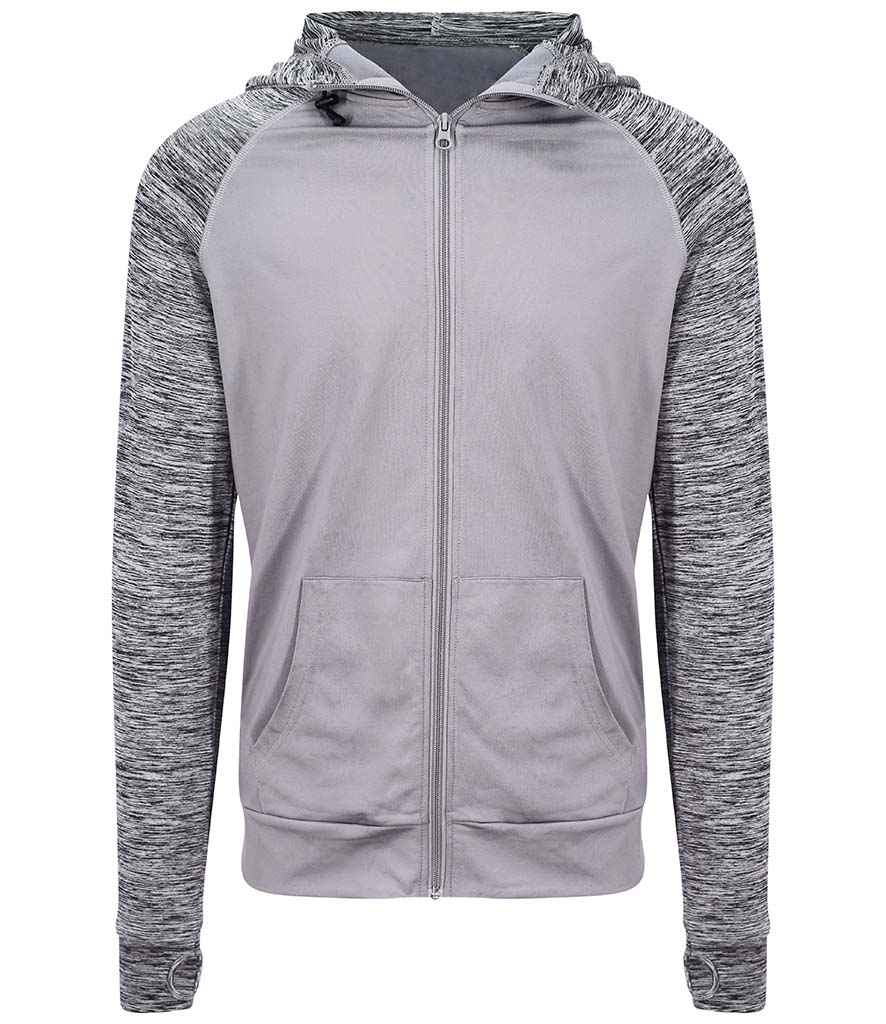 Just Cool AWDis Cool Contrast Zoodie Grey/Grey Melange