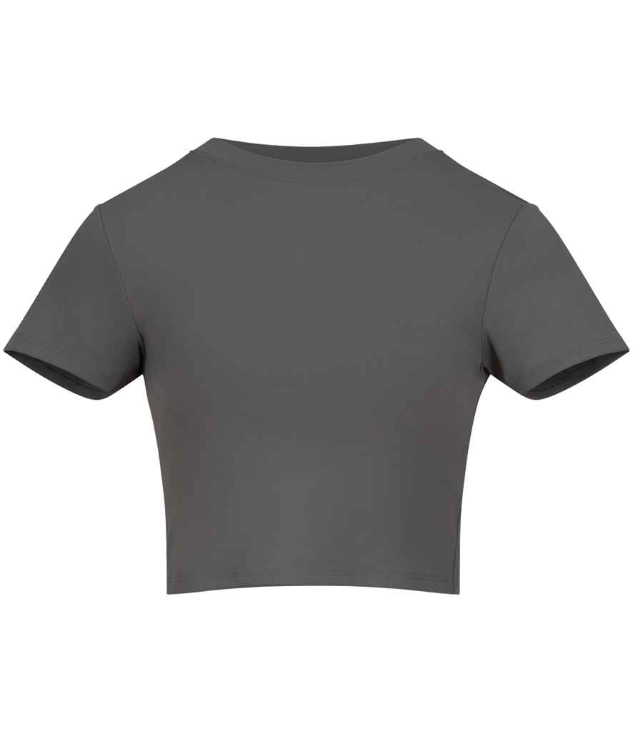 AWDis Ladies Cool Recycled Cropped T-Shirt in Platinum Grey
