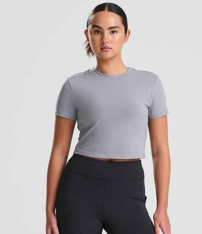AWDis Ladies Cool Recycled Cropped T-Shirt - model image