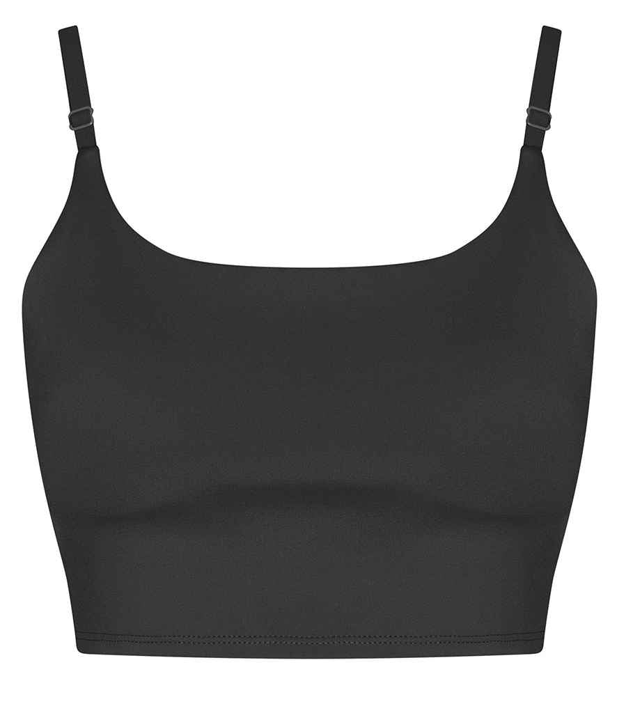 AWDis Ladies Cool Recycled Tech Sports Bra in Jet Black