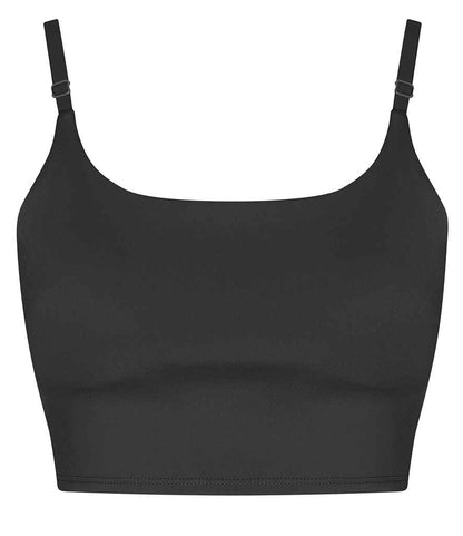 AWDis Ladies Cool Recycled Tech Sports Bra in Jet Black