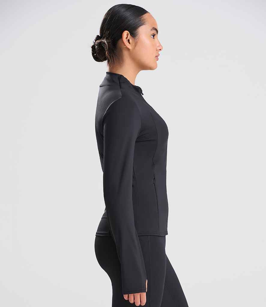 Just Cool AWDis Ladies Cool Recycled Full Zip Jacket Jet Black