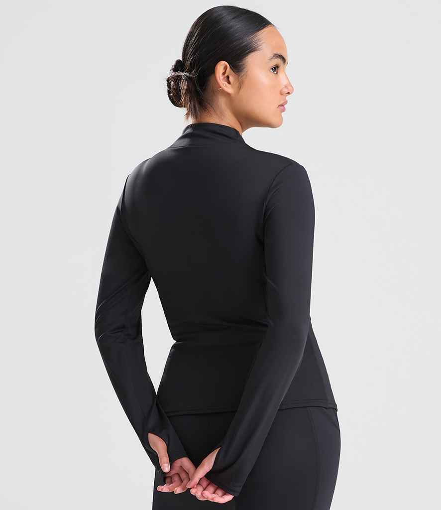 Just Cool AWDis Ladies Cool Recycled Full Zip Jacket Jet Black