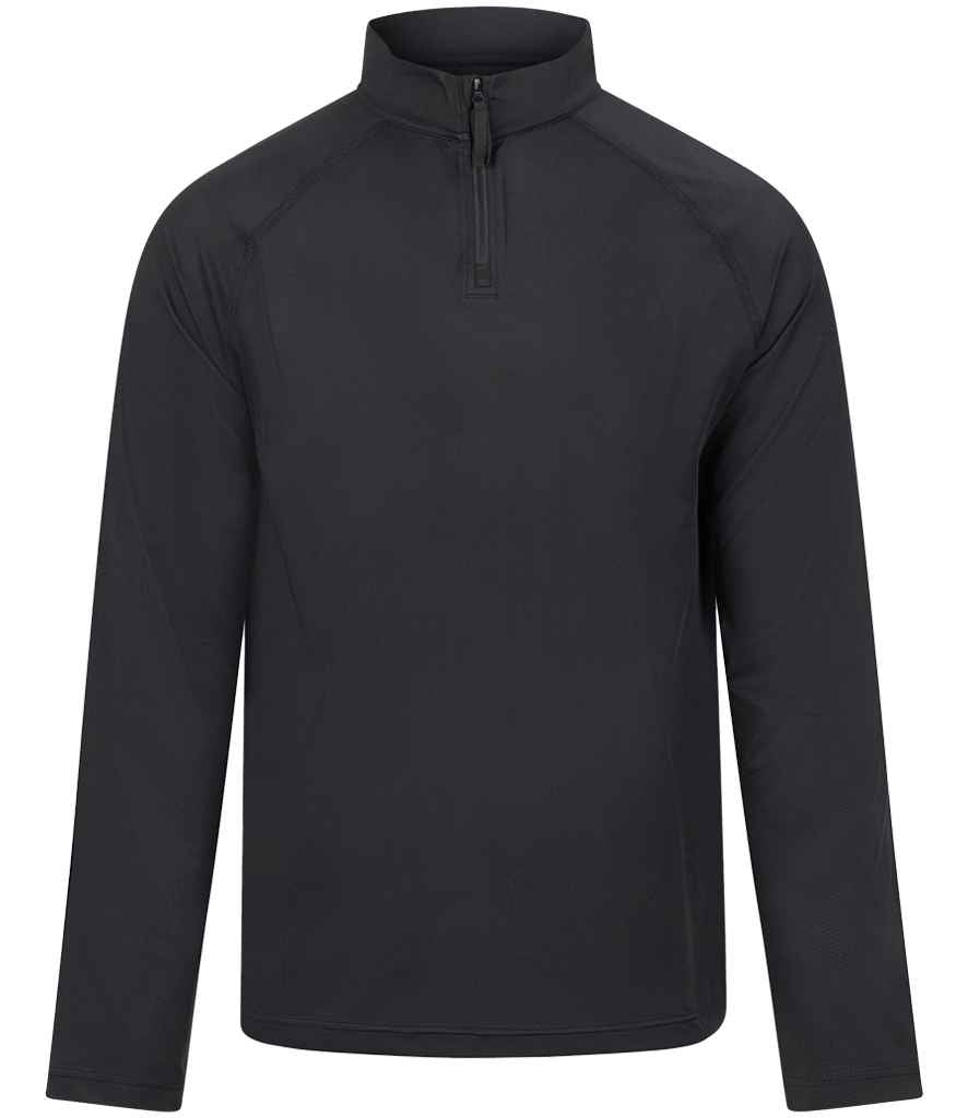 AWDis Cool Lightweight Active 1/4 Zip Top in Jet Black