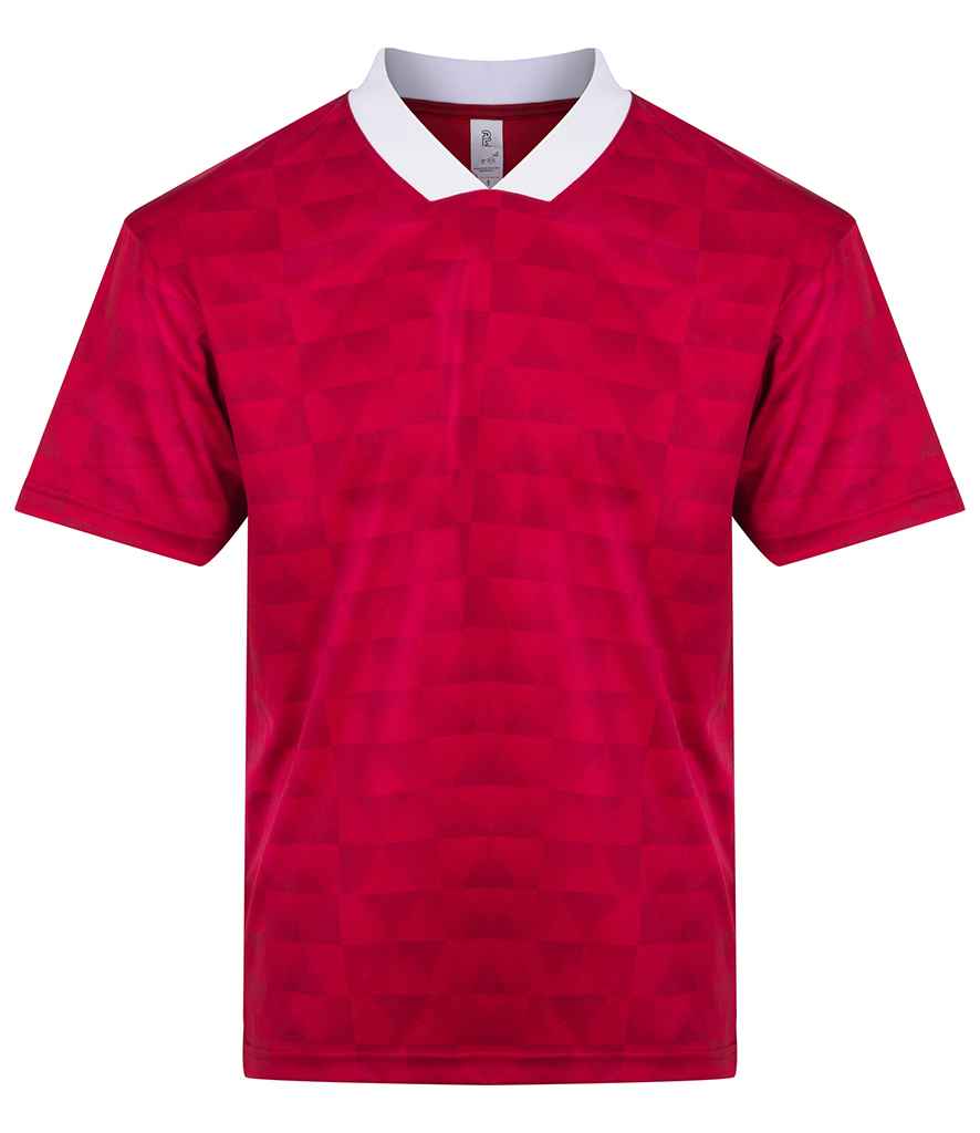 AWDis Cool Retro Sports Jersey in Red/White