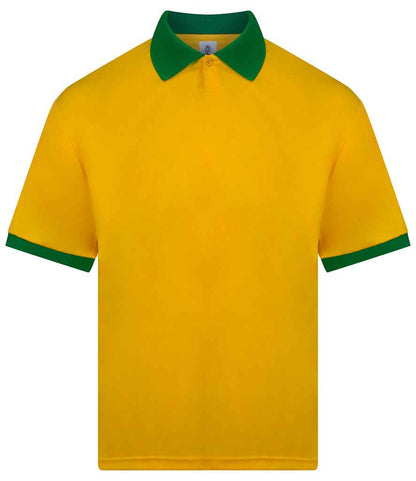AWDis Cool Retro Sports Jersey in Yellow/Green