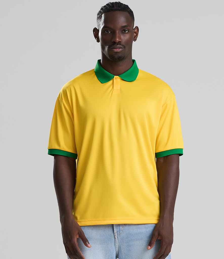 Just Cool AWDis Cool Retro Sports Jersey Yellow/Green