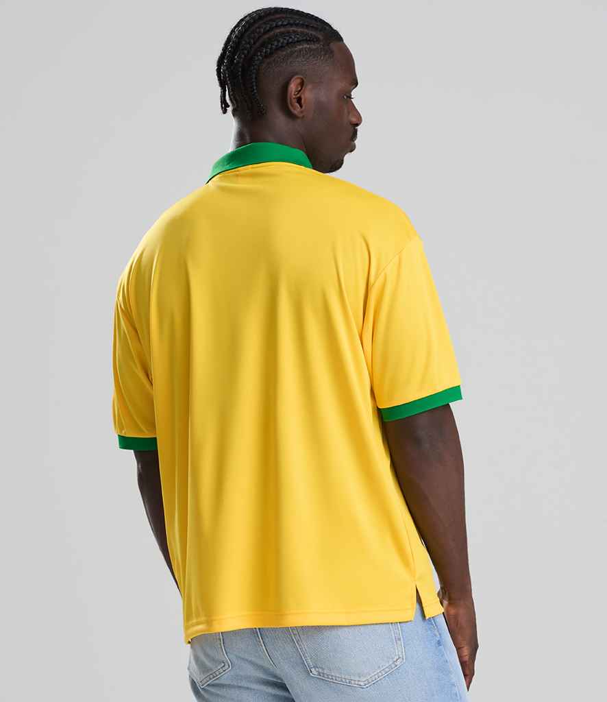 Just Cool AWDis Cool Retro Sports Jersey Yellow/Green