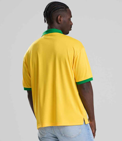 Just Cool AWDis Cool Retro Sports Jersey Yellow/Green