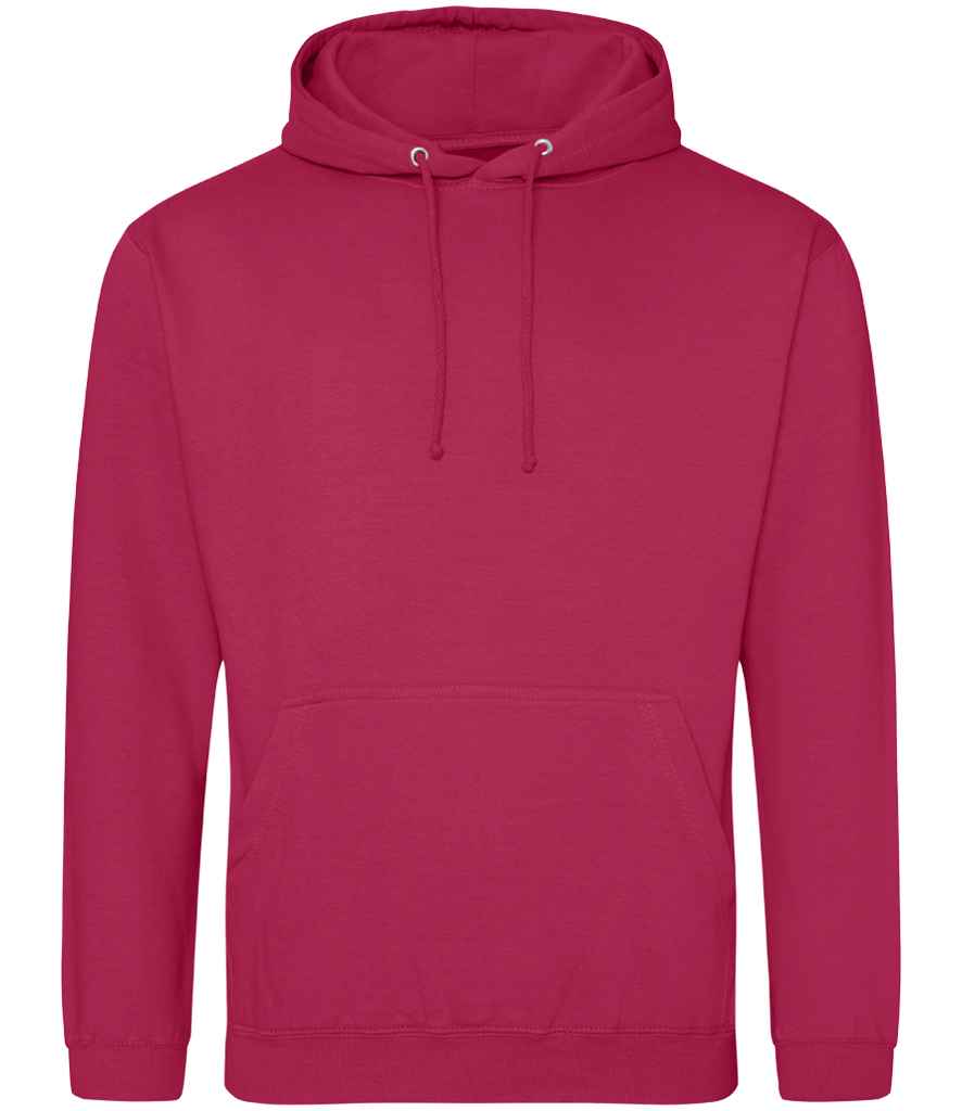 AWDis College Hoodie in Lipstick Pink