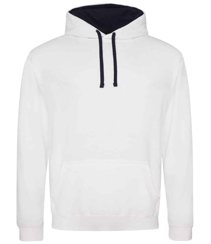 Just Hoods AWDis Varsity Hoodie Arctic White/French Navy