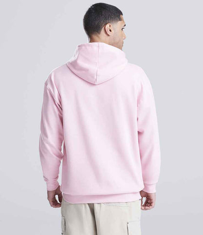 Just Hoods AWDis Varsity Hoodie Baby Pink/Arctic White