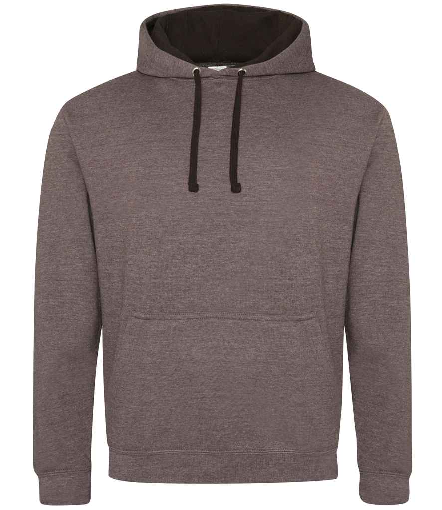 Just Hoods AWDis Varsity Hoodie Charcoal/Jet Black