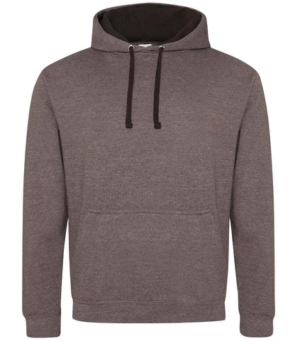 Just Hoods AWDis Varsity Hoodie Charcoal/Jet Black