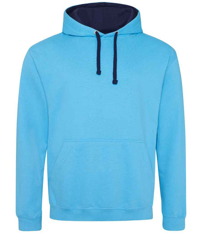 Just Hoods AWDis Varsity Hoodie Hawaiian Blue/Oxford Navy
