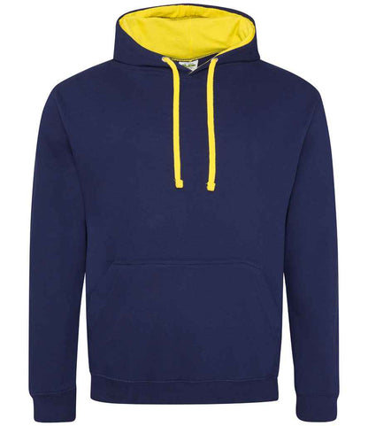Just Hoods AWDis Varsity Hoodie Oxford Navy/Sun Yellow