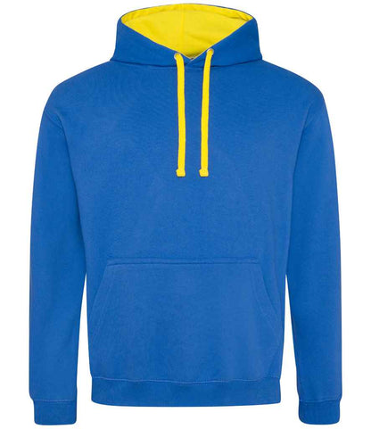 Just Hoods AWDis Varsity Hoodie Royal Blue/Sun Yellow